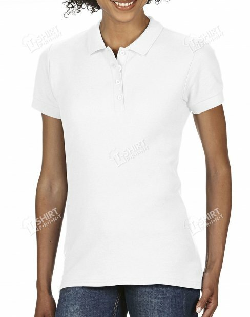 Women's polo t-shirt Gildan SoftStyle tsp-64800L/000C фото