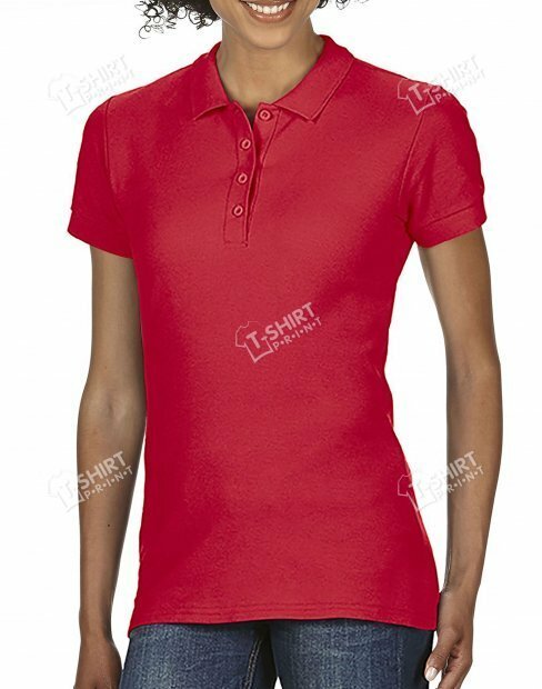Women's polo t-shirt Gildan SoftStyle tsp-64800L/199C фото