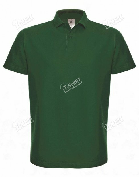 Men's polo t-shirt B&C ID.001 tsp-ID001/BottleGreen фото