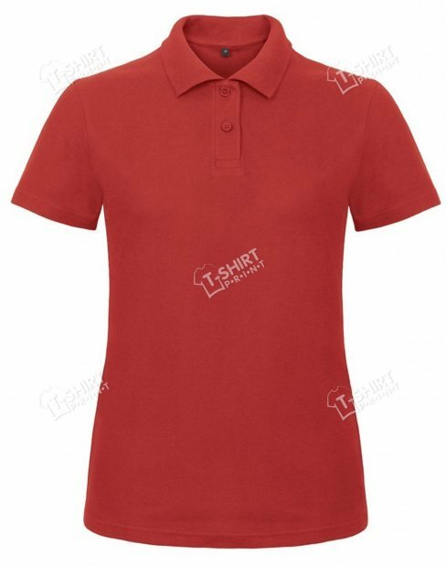 Женская футболка поло B&C ID.001 /WOMEN tsp-ID.001/LADY/Red фото