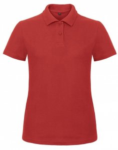 Women's polo shirt B&C ID.001 /WOMEN Red