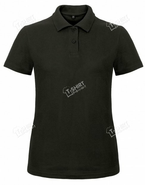 Women's polo t-shirt B&C ID.001 /WOMEN tsp-ID.001/LADY/Black фото