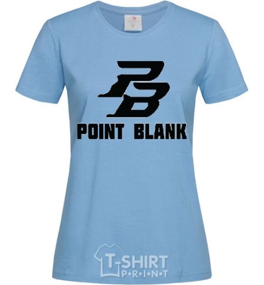 Women's T-shirt POINT BLANK sky-blue фото