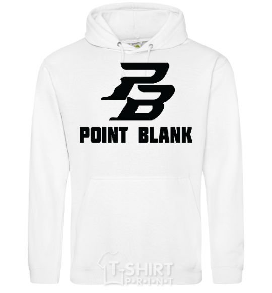 Men`s hoodie POINT BLANK White фото
