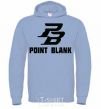 Men`s hoodie POINT BLANK sky-blue фото