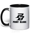 Mug with a colored handle POINT BLANK black фото