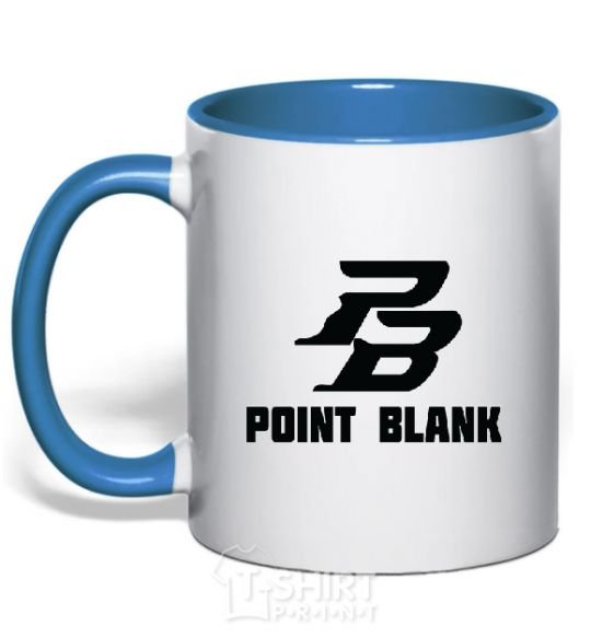 Mug with a colored handle POINT BLANK royal-blue фото