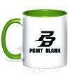 Mug with a colored handle POINT BLANK kelly-green фото