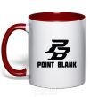 Mug with a colored handle POINT BLANK red фото
