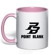 Mug with a colored handle POINT BLANK light-pink фото