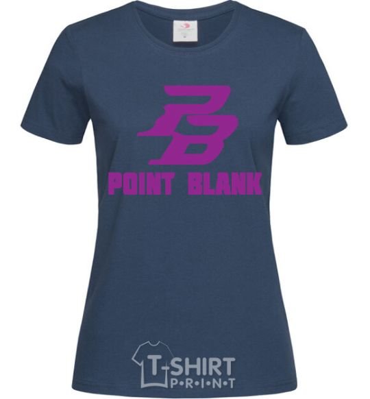 Women's T-shirt POINT BLANK navy-blue фото