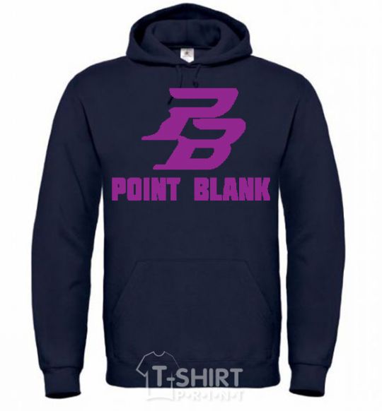 Men`s hoodie POINT BLANK navy-blue фото