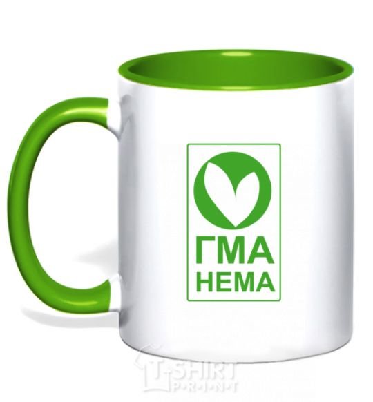 Mug with a colored handle GMA NEMA kelly-green фото