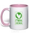 Mug with a colored handle GMA NEMA light-pink фото