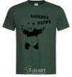 Мужская футболка GANGSTA PANDA Темно-зеленый фото