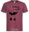 Men's T-Shirt GANGSTA PANDA burgundy фото