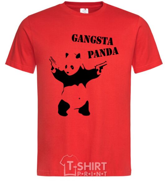 Men's T-Shirt GANGSTA PANDA red фото