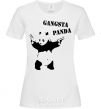 Women's T-shirt GANGSTA PANDA White фото