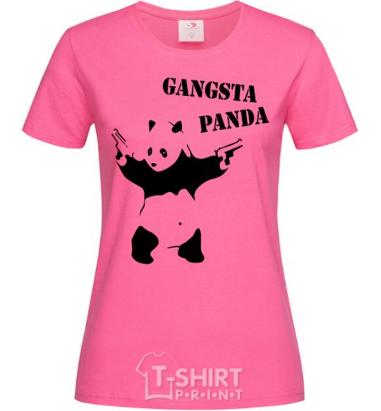 Women's T-shirt GANGSTA PANDA heliconia фото