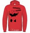 Men`s hoodie GANGSTA PANDA bright-red фото
