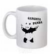 Ceramic mug GANGSTA PANDA White фото