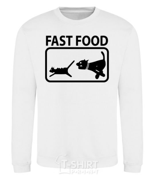 Sweatshirt FAST FOOD White фото
