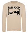 Sweatshirt FAST FOOD sand фото