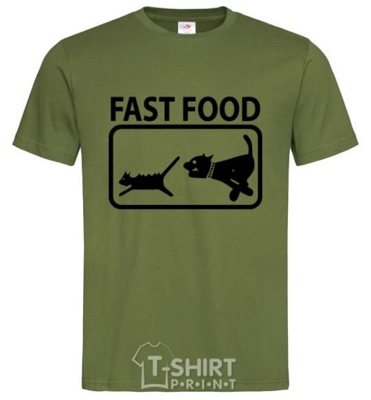 Men's T-Shirt FAST FOOD millennial-khaki фото