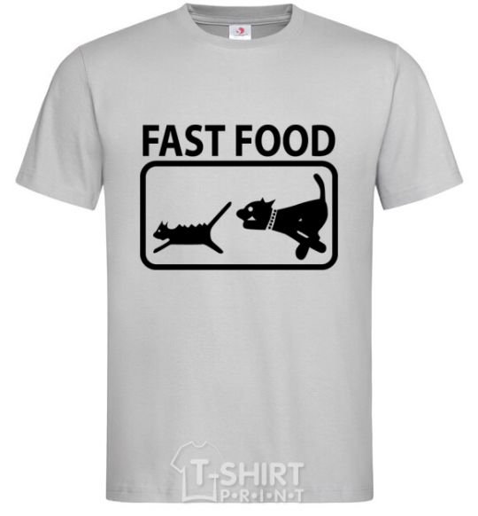 Men's T-Shirt FAST FOOD grey фото