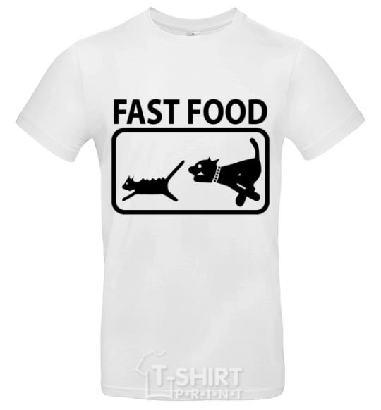 Men's T-Shirt FAST FOOD White фото