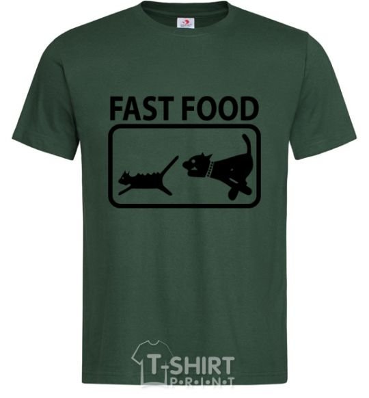 Men's T-Shirt FAST FOOD bottle-green фото