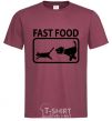 Men's T-Shirt FAST FOOD burgundy фото