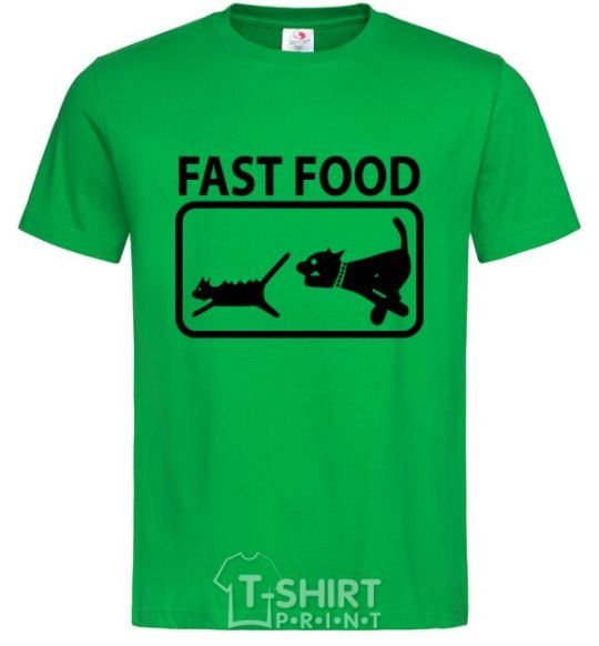 Мужская футболка FAST FOOD Зеленый фото