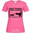 Женская футболка FAST FOOD Ярко-розовый фото
