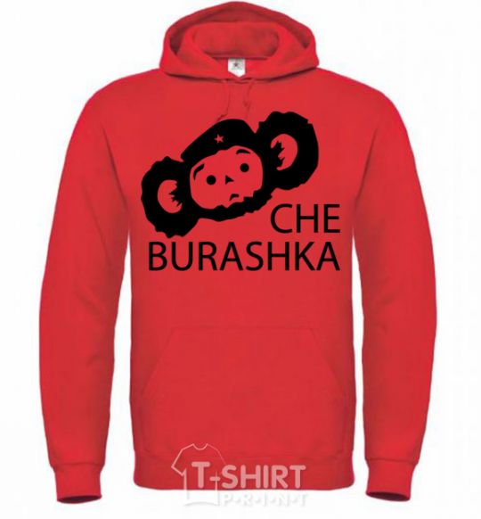 Мужская толстовка (худи) CHE BURASHKA Ярко-красный фото