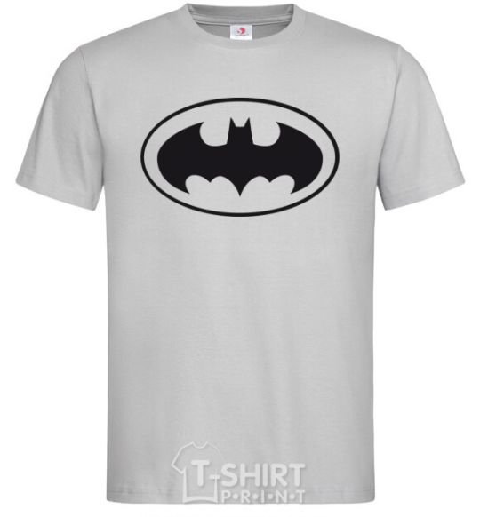 Men's T-Shirt BATMAN logo grey фото