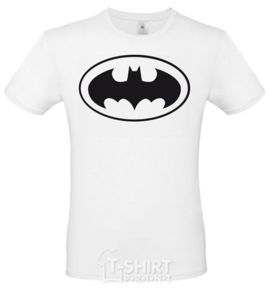 Men's T-Shirt BATMAN logo White фото