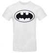 Men's T-Shirt BATMAN logo White фото