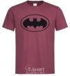 Men's T-Shirt BATMAN logo burgundy фото