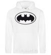 Men`s hoodie BATMAN logo White фото