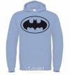 Men`s hoodie BATMAN logo sky-blue фото