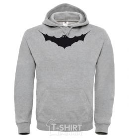 Men`s hoodie BAT black sport-grey фото