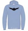 Men`s hoodie BAT black sky-blue фото