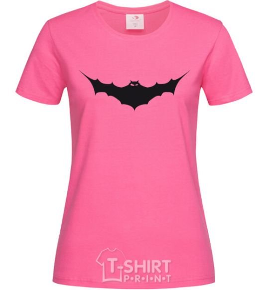 Женская футболка BAT черный Ярко-розовый фото