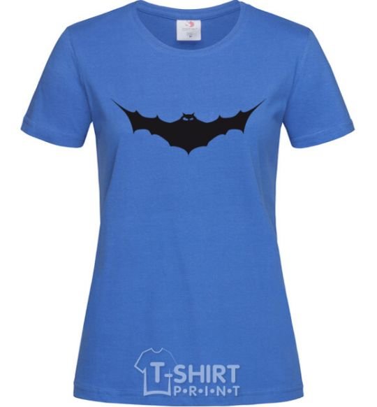 Women's T-shirt BAT black royal-blue фото