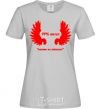 Women's T-shirt 99% ANGEL (NOBODY'S PERFECT) grey фото