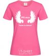 Женская футболка 99% АНГЕЛ (НИКТО НЕ ИДЕАЛЕН) Ярко-розовый фото