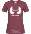 Women's T-shirt 99% ANGEL (NOBODY'S PERFECT) burgundy фото