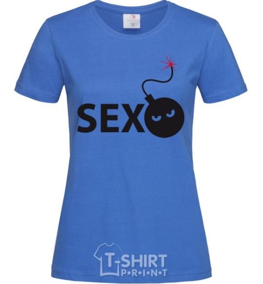 Women's T-shirt SEXBOMB royal-blue фото