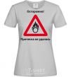 Women's T-shirt WARNING! HAIRSTYLE FAILS grey фото